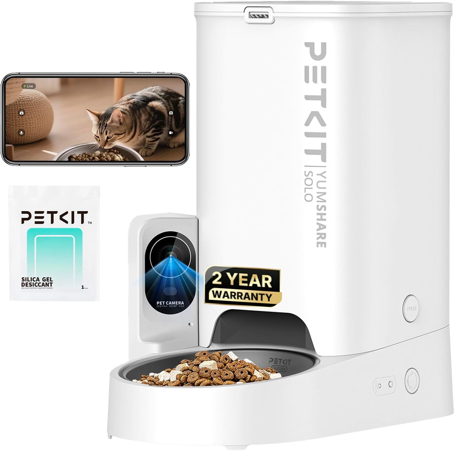 Comedero Inteligente PETKIT con Cámara HD: Alimenta y Vigila a tu Mascota desde el Celular