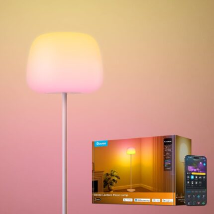 Lámpara de Pie Inteligente Govee Lantern RGBIC con Matter, WiFi, Alexa, Google Assistant y 100+ Modos de Escena